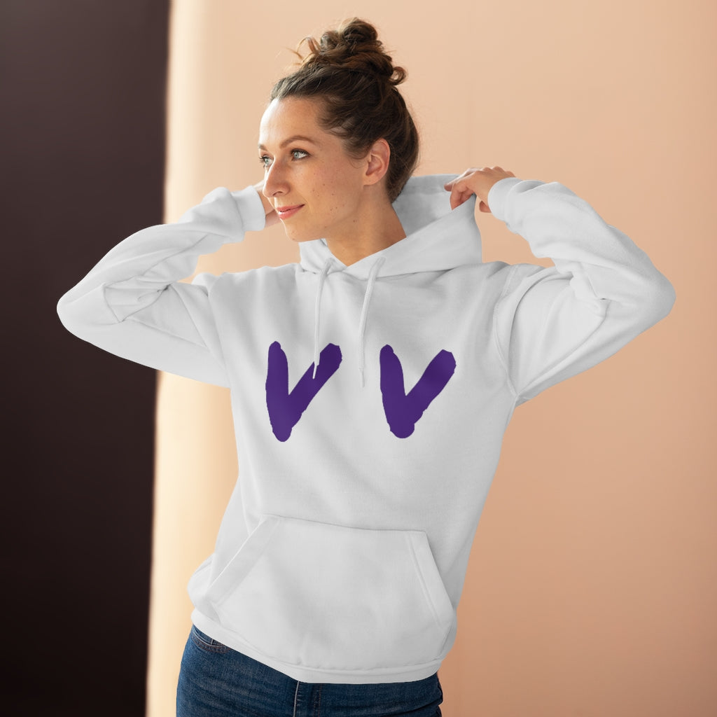 Purple and White Venomous Volare Hoodie Unisex