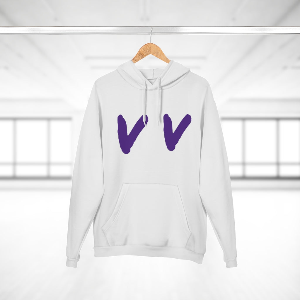 Purple and White Venomous Volare Hoodie Unisex