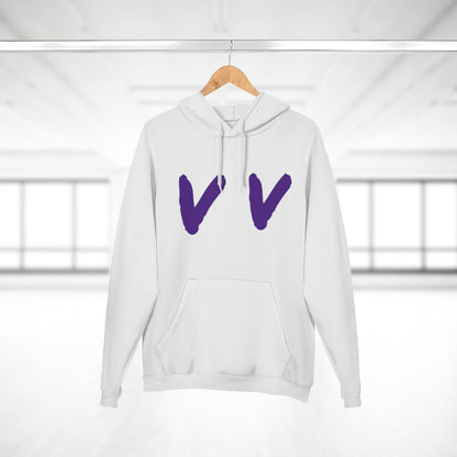 Purple and White Venomous Volare Hoodie Unisex
