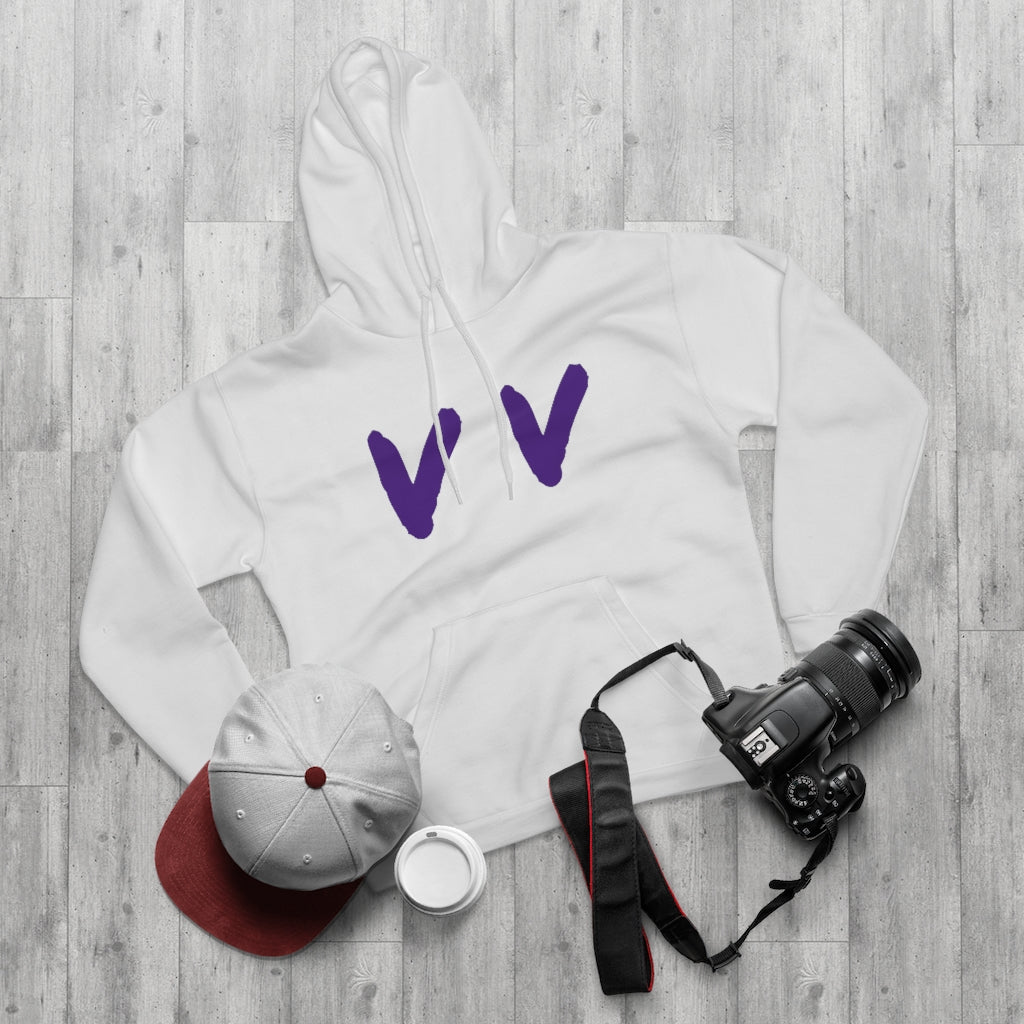 Purple and White Venomous Volare Hoodie Unisex