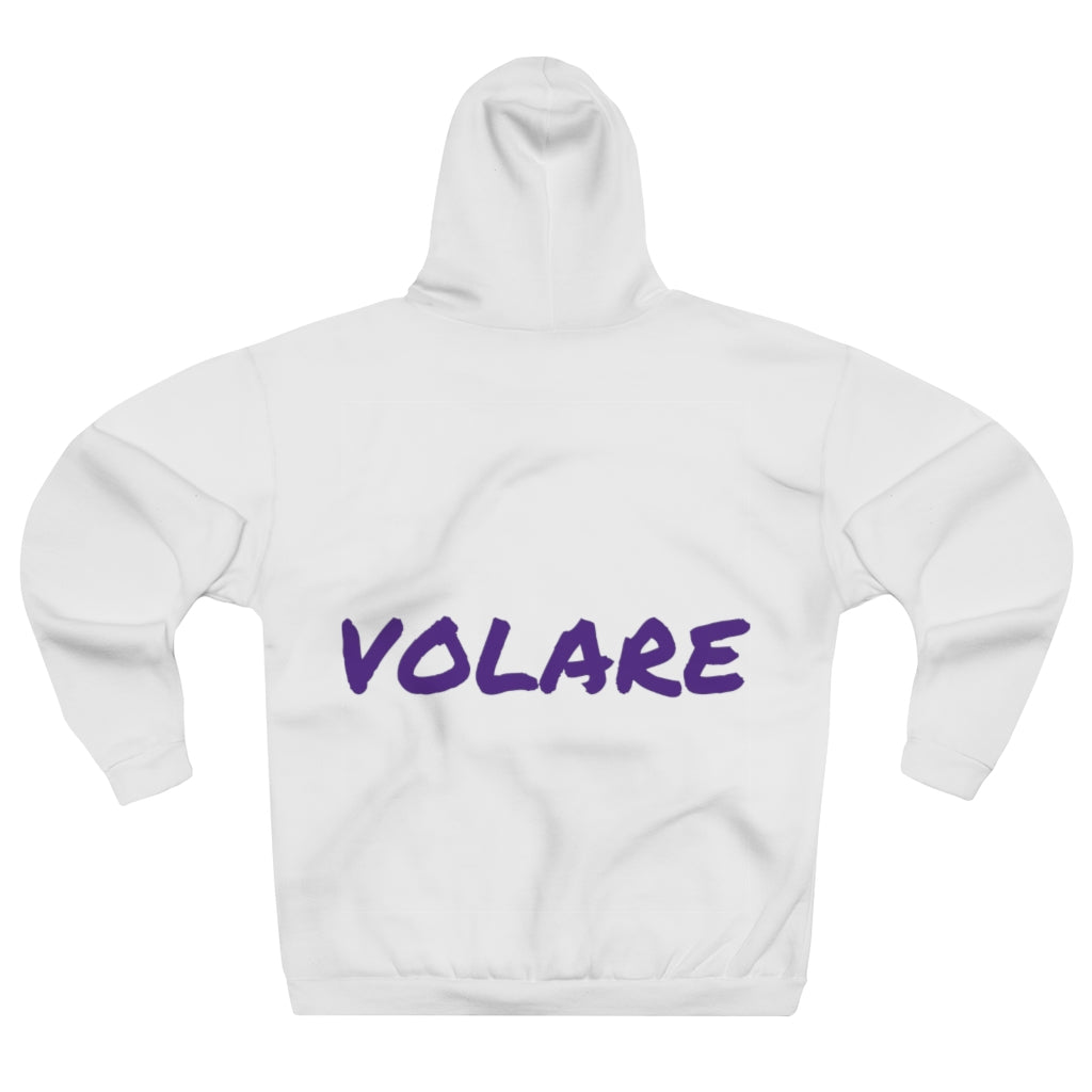 Purple and White Venomous Volare Hoodie Unisex