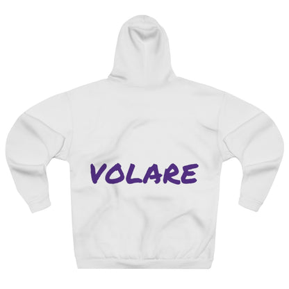 Purple and White Venomous Volare Hoodie Unisex