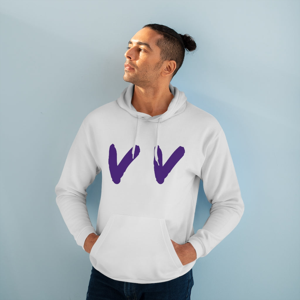 Purple and White Venomous Volare Hoodie Unisex