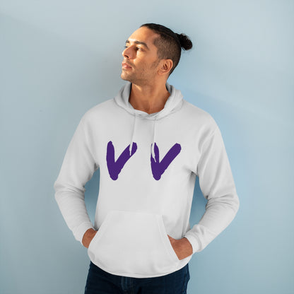 Purple and White Venomous Volare Hoodie Unisex